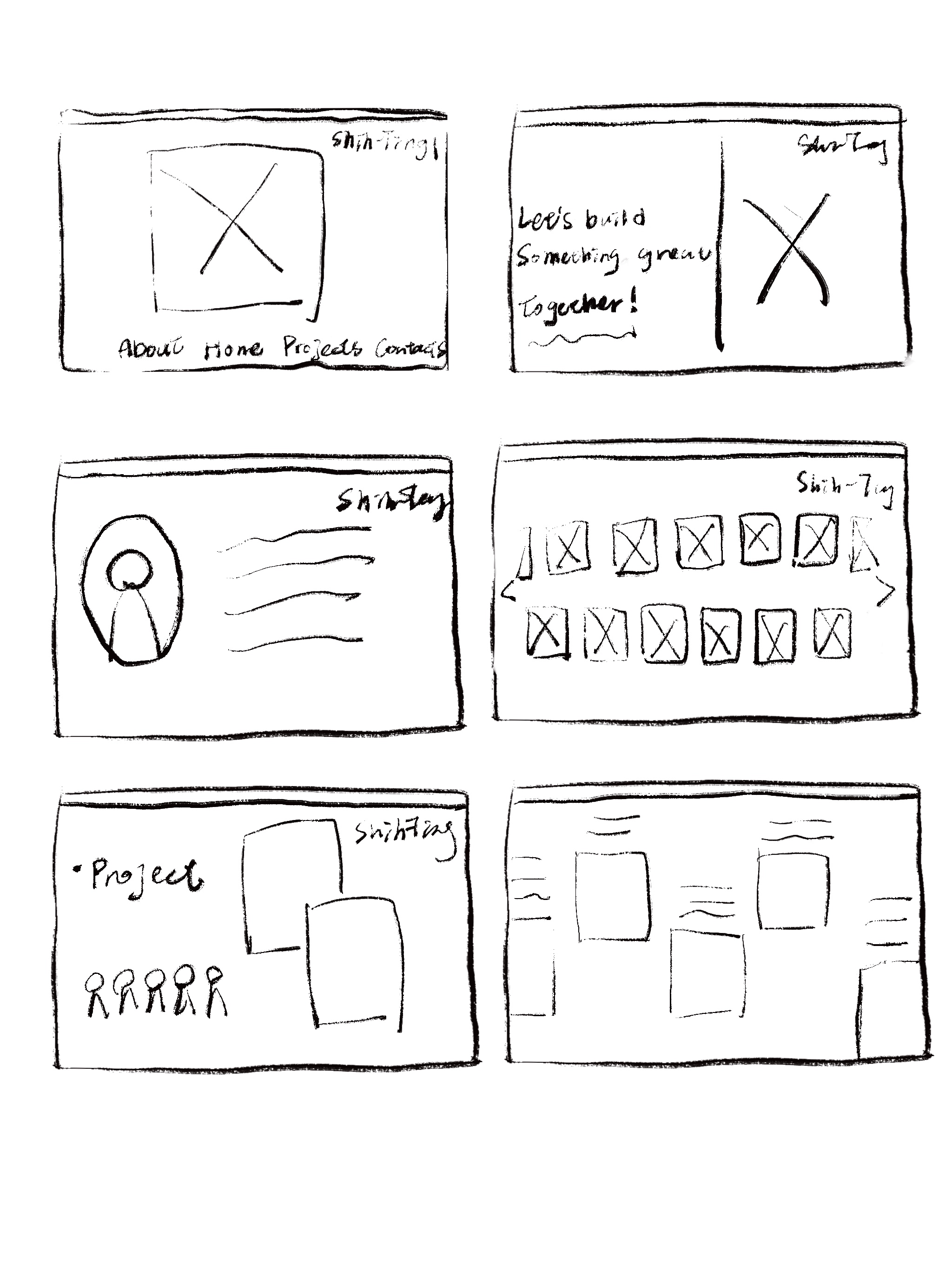 thumbnails and sketches